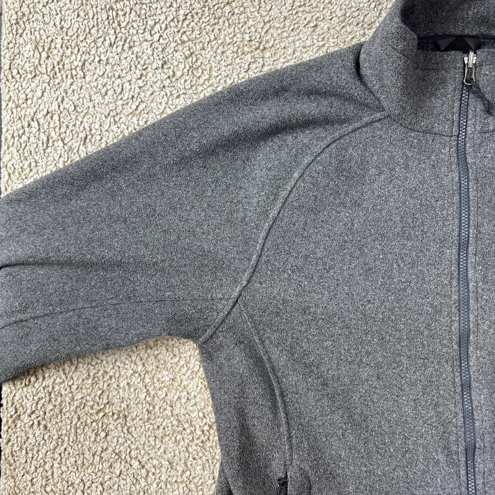 The North Face Mens Fleece Large Jacket Full Zip Dark Gray Outdoor Hiking